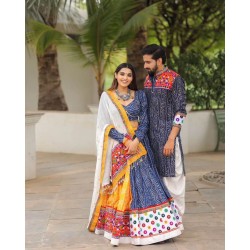 Navratri special gorgeous man female pair set
